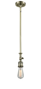 Bare Bulb - 1 Light - 3 inch - Antique Brass - Stem Hung - Mini Pendant (206-AB) Bare Bulb - 1 Light - 3 inch - Antique Brass - Stem Hung - Mini Pendant (206-AB)
