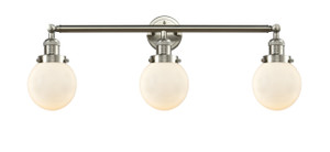 Beacon - 3 Light - 30 inch - Brushed Satin Nickel - Bath Vanity Light (205-SN-G201-6-LED)
