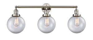 Beacon - 3 Light - 32 inch - Polished Nickel - Bath Vanity Light (205-PN-G202-8)