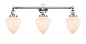Bullet - 3 Light - 34 inch - Polished Chrome - Bath Vanity Light (205-PC-G661-7)