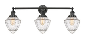 Bullet - 3 Light - 34 inch - Matte Black - Bath Vanity Light (205-BK-G664-7-LED)