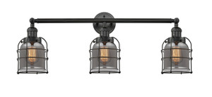 Bell Cage - 3 Light - 31 inch - Matte Black - Bath Vanity Light (205-BK-G53-CE)