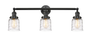 Bell - 3 Light - 30 inch - Matte Black - Bath Vanity Light (205-BK-G513-LED)