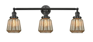 Chatham - 3 Light - 30 inch - Matte Black - Bath Vanity Light (205-BK-G146-LED)