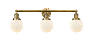 Beacon - 3 Light - 30 inch - Brushed Brass - Bath Vanity Light (205-BB-G201-6-LED)