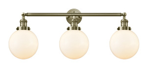 Beacon - 3 Light - 32 inch - Antique Brass - Bath Vanity Light (205-AB-G201-8-LED)