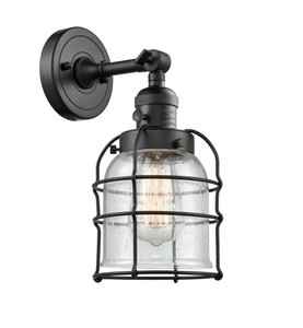 Bell Cage - 1 Light - 6 inch - Matte Black - Sconce (203SW-BK-G54-CE)
