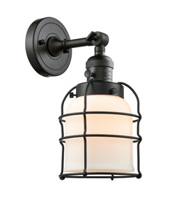 Bell Cage - 1 Light - 6 inch - Matte Black - Sconce (203SW-BK-G51-CE-LED)