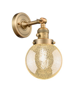 Beacon - 1 Light - 6 inch - Brushed Brass - Sconce (203SW-BB-G208-6)
