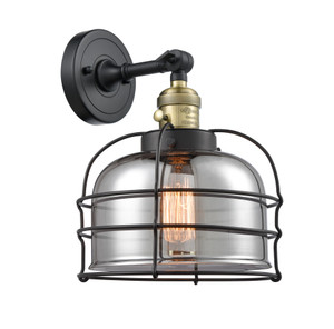 Bell Cage - 1 Light - 9 inch - Black Antique Brass - Sconce (203SW-BAB-G73-CE-LED)