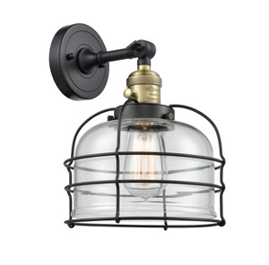 Bell Cage - 1 Light - 9 inch - Black Antique Brass - Sconce (203SW-BAB-G72-CE-LED)