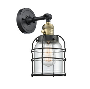 Bell Cage - 1 Light - 6 inch - Black Antique Brass - Sconce (203SW-BAB-G52-CE)