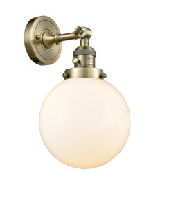 Beacon - 1 Light - 8 inch - Antique Brass - Sconce (203SW-AB-G201-8-LED)