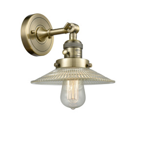 Halophane - 1 Light - 9 inch - Antique Brass - Sconce (203SW-AB-G2-LED) Halophane - 1 Light - 9 inch - Antique Brass - Sconce (203SW-AB-G2-LED)