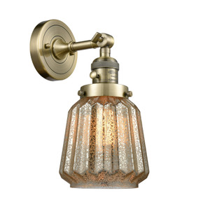 Chatham - 1 Light - 7 inch - Antique Brass - Sconce (203SW-AB-G146)
