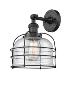 Bell Cage - 1 Light - 9 inch - Matte Black - Sconce (203-BK-G74-CE-LED)