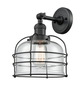 Bell Cage - 1 Light - 9 inch - Matte Black - Sconce (203-BK-G72-CE-LED)