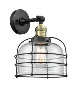 Bell Cage - 1 Light - 9 inch - Black Antique Brass - Sconce (203-BAB-G72-CE)