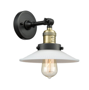 Halophane - 1 Light - 9 inch - Black Antique Brass - Sconce (203-BAB-G1-LED) Halophane - 1 Light - 9 inch - Black Antique Brass - Sconce (203-BAB-G1-LED)