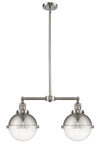 Hampden - 2 Light - 18 inch - Brushed Satin Nickel - Stem Hung - Island Light (209-SN-HFS-84-SN)