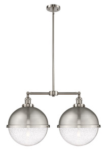 Hampden - 2 Light - 18 inch - Brushed Satin Nickel - Stem Hung - Island Light (209-SN-HFS-124-SN)