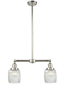 Colton - 2 Light - 22 inch - Polished Nickel - Stem Hung - Island Light (209-PN-G302)
