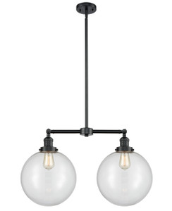 Beacon - 2 Light - 27 inch - Oil Rubbed Bronze - Stem Hung - Island Light (209-OB-G202-12-LED)