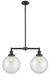 Beacon - 2 Light - 25 inch - Oil Rubbed Bronze - Stem Hung - Island Light (209-OB-G202-10-LED)