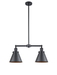 Appalachian - 2 Light - 23 inch - Matte Black - Stem Hung - Island Light (209-BK-M13-BK-LED)