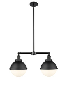 Hampden - 2 Light - 18 inch - Matte Black - Stem Hung - Island Light (209-BK-HFS-81-BK)
