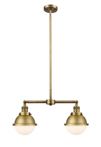 Hampden - 2 Light - 18 inch - Brushed Brass - Stem Hung - Island Light (209-BB-HFS-61-BB)