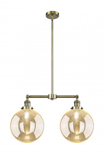 Beacon - 2 Light - 25 inch - Antique Brass - Stem Hung - Island Light (209-AB-G208-10)
