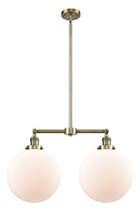 Beacon - 2 Light - 27 inch - Antique Brass - Stem Hung - Island Light (209-AB-G201-12)