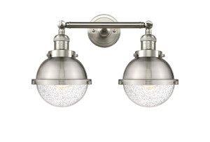 Hampden - 2 Light - 18 inch - Brushed Satin Nickel - Bath Vanity Light (208-SN-HFS-64-SN-LED)