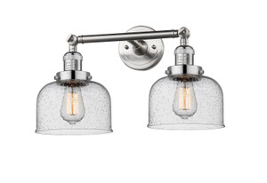 Bell - 2 Light - 19 inch - Brushed Satin Nickel - Bath Vanity Light (208-SN-G74-LED)