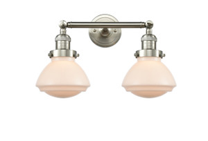 Olean - 2 Light - 17 inch - Brushed Satin Nickel - Bath Vanity Light (208-SN-G321-LED)