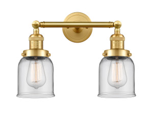Bell - 2 Light - 16 inch - Satin Gold - Bath Vanity Light (208-SG-G52-LED)