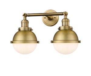 Hampden - 2 Light - 18 inch - Brushed Brass - Bath Vanity Light (208-BB-HFS-61-BB)