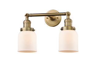Bell - 2 Light - 16 inch - Brushed Brass - Bath Vanity Light (208-BB-G51-LED)