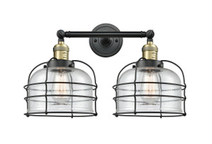 Bell Cage - 2 Light - 19 inch - Black Antique Brass - Bath Vanity Light (208-BAB-G74-CE)