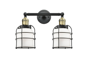 Bell Cage - 2 Light - 16 inch - Black Antique Brass - Bath Vanity Light (208-BAB-G51-CE-LED)