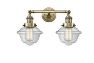 Oxford - 2 Light - 17 inch - Antique Brass - Bath Vanity Light (208-AB-G532)