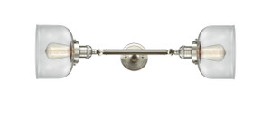 Bell - 2 Light - 8 inch - Brushed Satin Nickel - Bath Vanity Light (208L-SN-G72-LED)