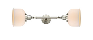 Bell - 2 Light - 8 inch - Brushed Satin Nickel - Bath Vanity Light (208L-SN-G71)
