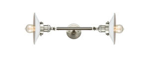 Halophane - 2 Light - 9 inch - Brushed Satin Nickel - Bath Vanity Light (208L-SN-G1-LED)