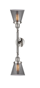 Cone - 2 Light - 6 inch - Polished Nickel - Bath Vanity Light (208L-PN-G63)