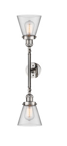 Cone - 2 Light - 6 inch - Polished Nickel - Bath Vanity Light (208L-PN-G62)