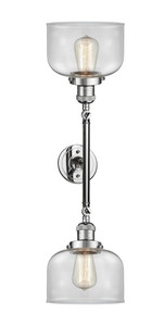 Bell - 2 Light - 8 inch - Polished Chrome - Bath Vanity Light (208L-PC-G72-LED)