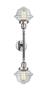 Oxford - 2 Light - 8 inch - Polished Chrome - Bath Vanity Light (208L-PC-G532-LED)