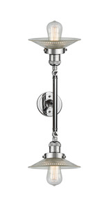 Halophane - 2 Light - 9 inch - Polished Chrome - Bath Vanity Light (208L-PC-G2-LED)